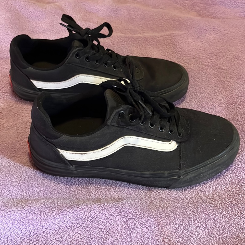 Vans black canvas shoes